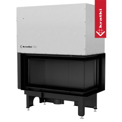 Krbová vložka Kratki NADIA 14kW pravé BS prosklení s výsuvem, černé obložení Termotec